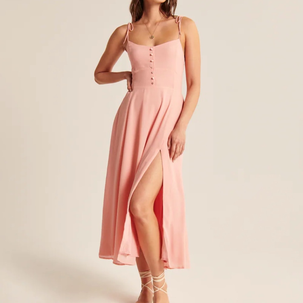 Abercrombie tie-strap corset midi dress. Tags on. Never worn